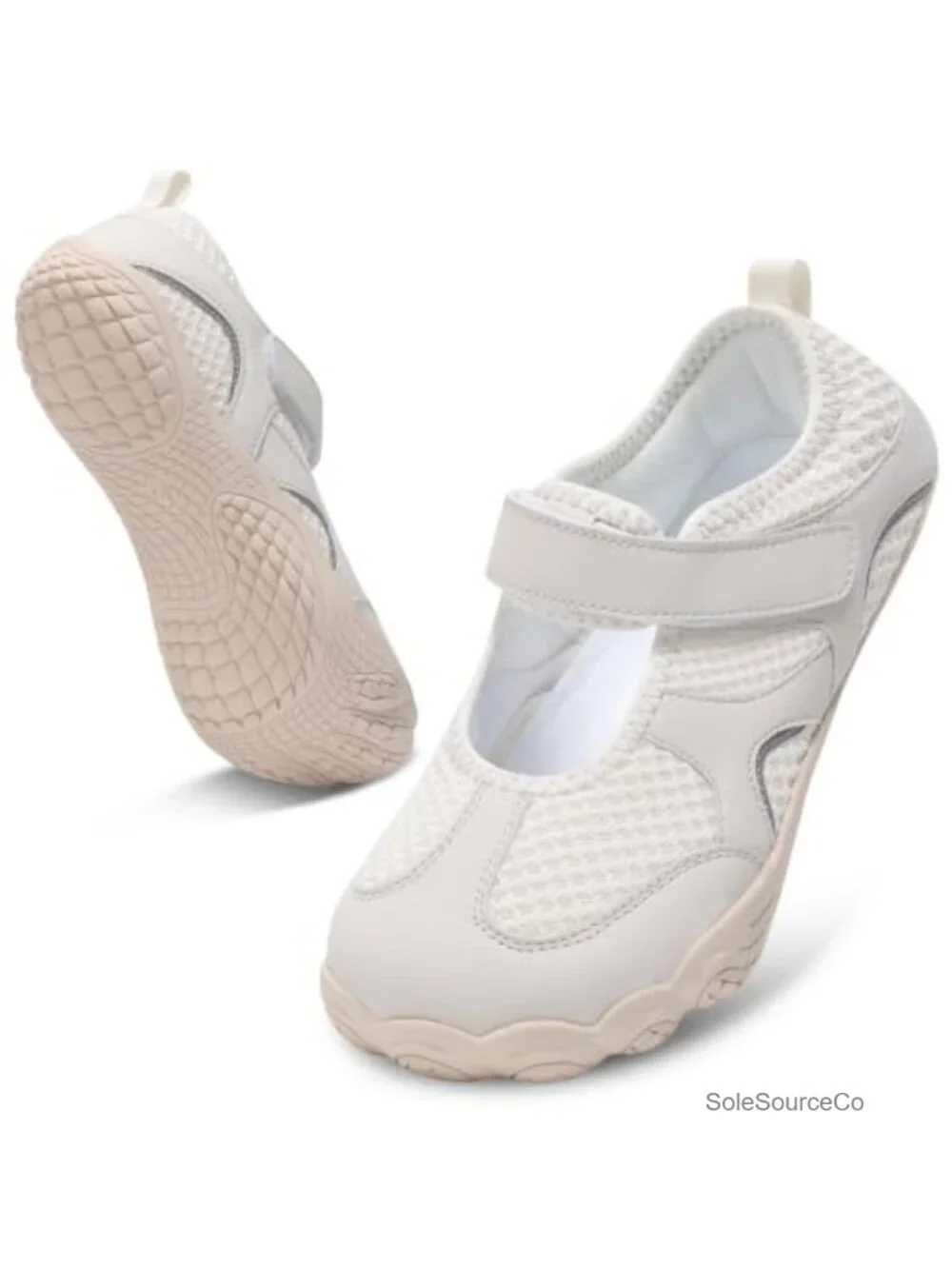 Womens Barefoot Shoes Wide Toe Box Zero Drop Walking Sneakers Hook & Loop